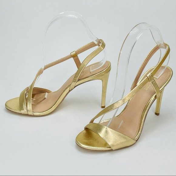 Rachel Zoe Nina Gold Leather Women’s Sandals - Picture 8 of 14